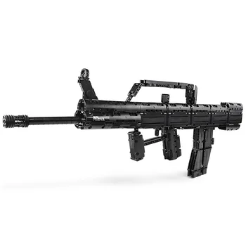 Военное оружие Серии QBZ 95 Автоматическая Винтовка, Модель пистолета, Кирпичи, Строительные блоки, Игрушки для детей, мальчиков, Подарки для детей 787 шт. 4