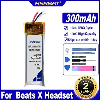 Гарнитура HSABAT Наушники Аккумулятор емкостью 300 мАч для Beats X Beates X Headset Наушники beatsx battery аккумуляторы для гарнитуры 16