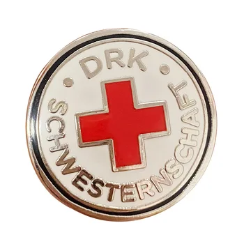 Германия 1940-х годов эпохи Второй мировой войны DRK Металлическая булавка, брошь с красным Крестом, значок участника боевых действий Сестринства, ювелирные изделия 9