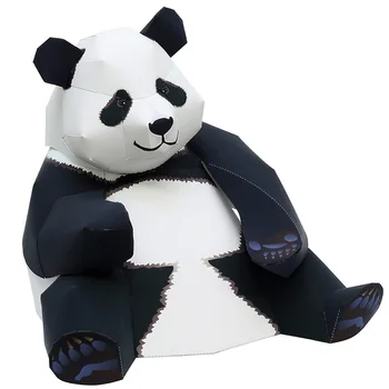 Гигантская панда Искусство Оригами, Складная мини-милая 3D бумажная модель Papercraft Animal, поделки для детей и взрослых, игрушки ручной работы QD-213 4