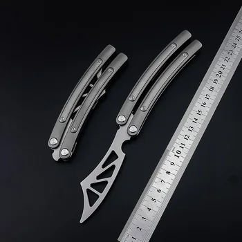 Горячая Продажа Нож Для Тренировки Бабочек 440C Blade Channel Из Титанового Сплава С Шарикоподшипником, Свободно вращающийся Карманный EDC Jilt Knives