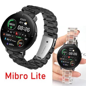 Горячий прозрачный ремешок для умных часов Mibro Lite, регулируемый пластиковый браслет PC Banda 13