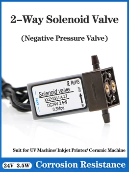 Двухходовой электромагнитный клапан отрицательного давления 24 В 3,5 Вт 0,3 Мпа для планшетного УФ-принтера с растворителем 12