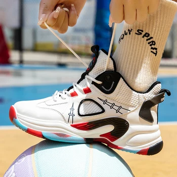 Детская баскетбольная обувь, детская повседневная спортивная обувь, школьная спортивная теннисная обувь для мальчиков, нескользящие кроссовки для бега 33-40 2