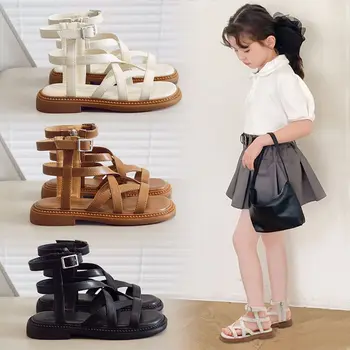 Детская обувь, детские сандалии для девочек, летняя детская обувь для маленьких девочек, модные сандалии Enfant Fille Sandalen от 2 до 8 лет 17