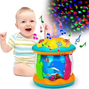 Детские игрушки 6 0 12 Месяцев Музыкальная Игрушка Babies Ocean Поворотный Проектор Монтессори Игрушки для раннего развития с музыкальным освещением Дети 1 2 3