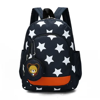 Детские рюкзаки из нейлона с принтом звезд, школьные сумки для детского сада, рюкзаки для маленьких мальчиков и девочек, детский Милый рюкзак для малышей 13
