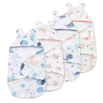 Детские Спальные мешки, конверт для новорожденного из 100% хлопка, детское одеяло для пеленания от 0 до 6 месяцев, спальный мешок для пеленания 9