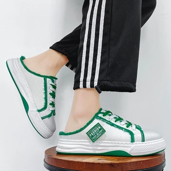 Дизайнерская модная обувь для настольных игр, мужские парусиновые дышащие полуботинки, разноцветные молодежные туфли с мелким носком Zapatillas Lona Hombre
