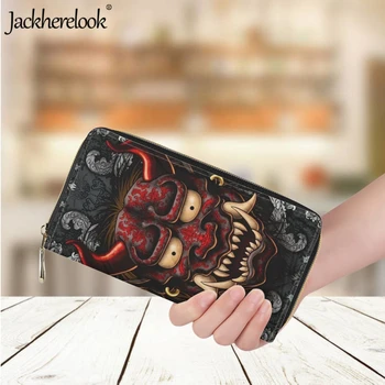 Длинный кошелек новый Jackherelook модные классические женские японские призрак дизайн печатных кожа Люкс банк держатель карты кошелек сцепления 17