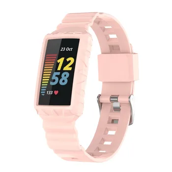 Для Fitbit Charge 5, регулируемые силиконовые спортивные сменные часы, браслет, ремешки, ремешок для смарт-часов