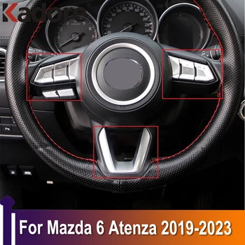 Для Mazda 6 M6 Atenza 2019 2020 2021 2022 2023 Отделка Крышки Рулевого Колеса Автомобиля Аксессуары Для интерьера Наклейка Для Стайлинга Автомобилей Матовая 8
