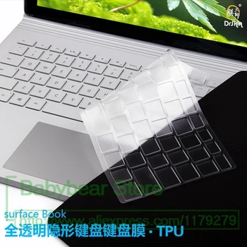 Для Microsoft Surface Book 13,5-дюймовый моющийся чехол для клавиатуры из прозрачного ТПУ Клавиатура ноутбука Водонепроницаемая пленка для покрытия Surfacebook 13 12