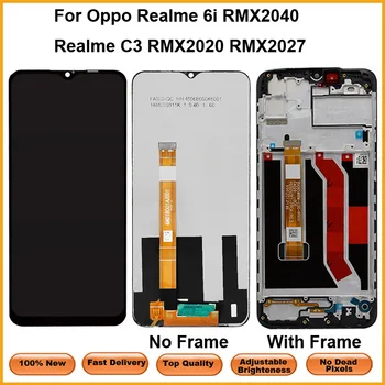 Для Oppo Realme 6i RMX2040 ЖК-дисплей С Сенсорным Экраном Дигитайзер В Сборе С Рамкой Для Realme C3 C3i Замена Экрана RMX2027 9
