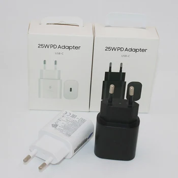Для Samsung A23 A24 A22 A12 A13 A14 25 Вт USB C Супер Быстрое Зарядное Устройство EU Plug Адаптер Питания Быстрая Зарядка Для Galaxy M33 M54 M32 3