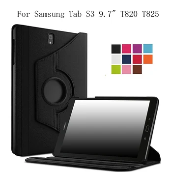 Для Samsung Galaxy Tab S3 9.7 SM-T820 SM-T825 T829 Чехол Для планшета с Вращающейся на 360 Градусов Складной Подставкой и Откидной Кожаной Защитной крышкой 4