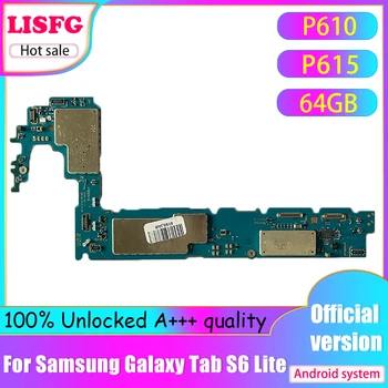 Для Samsung Galaxy Tab S6 Lite P610 P615 Оригинальная материнская плата объемом 64 ГБ Полностью рабочая логическая плата Разблокированная материнская плата с чипами 15