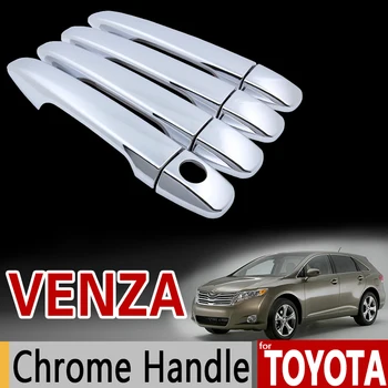для Toyota Venza Хромированная дверная ручка Комплект накладок 2008 2009 2010 2011 2012 2013 2014 2015 2016 2017 Аксессуары для стайлинга автомобилей 4