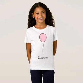 Для девочек/мальчиков Новое поступление, Забавная футболка 2019, Унисекс, милый воздушный шар, фантазийный принт, детские белые удобные футболки с круглым вырезом, топы 15