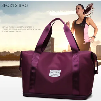 Дорожная сумка для влажного и сухого отделения, портативная большая вместительная сумка для занятий йогой, фитнесом, спортом, мужская сумка для тренировок по диагонали на одно плечо 3