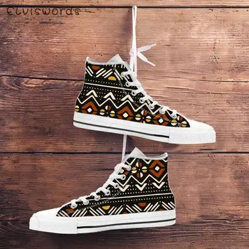 Женская вулканизированная обувь на плоской подошве с племенным африканским рисунком, женская Повседневная парусиновая обувь, Кроссовки, Женская обувь для отдыха, подарки 17