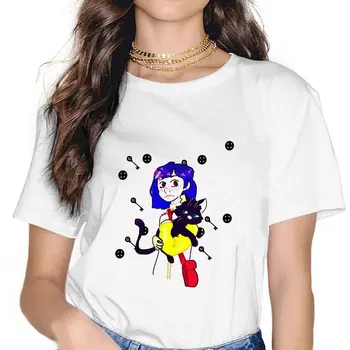 Женская футболка Fun Jones с круглым воротом, футболка Coraline с коротким рукавом, уникальные топы 1