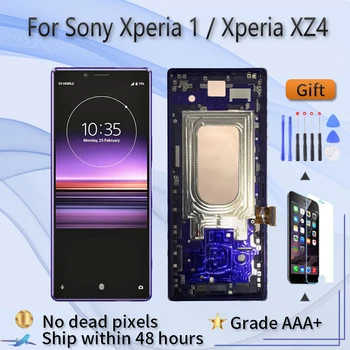 ЖК-дисплей для Sony Xperia 1 Замена экрана В сборе J8110 J8170 J9110, Оригинальный ЖК-дисплей Для Sony Xperia XZ4 SOV40 SO-03L Черный 3