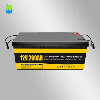 Заводская аккумуляторная литий-ионная солнечная батарея 12v 200ah Lifepo4 с литий-железным аккумулятором 3