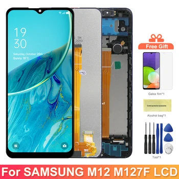 Замена экрана дисплея M12, для Samsung Galaxy M12 M127 M127F M127F/DSN ЖК-дисплей с Цифровым Сенсорным Экраном В сборе
