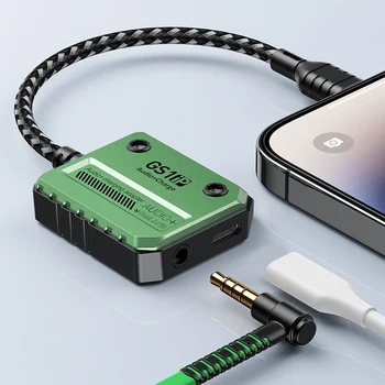 Звуковая карта 2-в-1, адаптер Type-C к разъему зарядки 3,5 мм, звуковая карта без фонового шума, аксессуары для iPad / iPhone 14 Pro Max 9