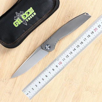 Зеленый шип, складной нож Lee с лезвием D2, титановая 3D ручка TC4, походный нож для фруктов EDC tool 10