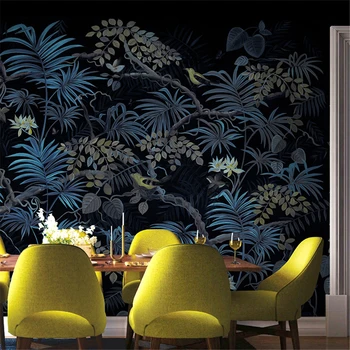 Изготовленная на заказ фреска из лесных листьев Юго-Восточной Азии обои для гостиной спальни диван фон papel de parede 3D обои домашнего декора
