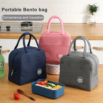 Изолированная сумка для ланча для женщин, детская сумка-холодильник, термосумка, портативный ланч-бокс, пакет со льдом, сумка-тоут, сумки для пикника, сумки для ланча для работы 10