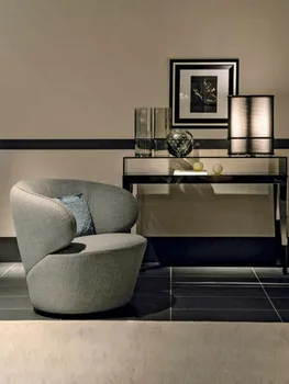 Индивидуальная современная простая гостиная спальня тканевое кресло для отдыха серое белое кресло односпальный диван