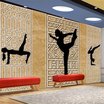 Индивидуальные обои wellyu 3d китайская красота здоровье йога спорт фоновая стена фоновая стена гостиной спальни 15