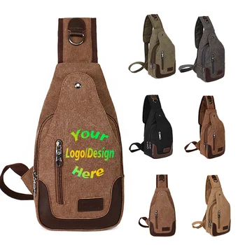 Индивидуальный рюкзак на открытом воздухе, мужская спортивная сумка для ключей, холщовая сумка с изображением логотипа, подарок. 1