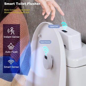 Интеллектуальное индукционное смывное устройство для туалета С функцией распознавания бытовых туалетов, Полностью автоматический комплект для смыва Smart Sensor 2023