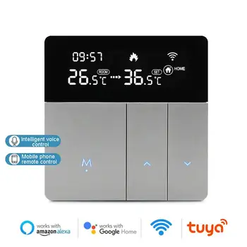 Интеллектуальный регулятор температуры Tuya WiFi, подсветка термостата, приложение Home Away / Голосовое управление, Совместимое с Alexa Google Home 1