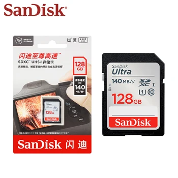 Карта флэш-памяти Sandisk 32 ГБ до 120 МБ/с. Флэш-карта C10 128 ГБ 64 ГБ SD-Карта Высокоскоростная Высококачественная Оригинальная Для Камеры 10