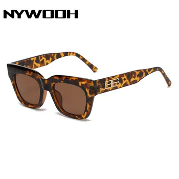 Квадратные солнцезащитные очки NYWOOH 2023 для женщин, мужские брендовые дизайнерские квадратные солнцезащитные очки UV400, мужские Женские винтажные очки