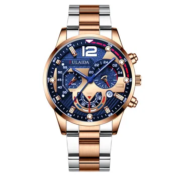 Кварцевые часы для мужчин со стальным ремешком Персонализированная мода Простой Досуг Деловые вечеринки Мужские часы
