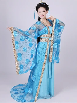 Китайские традиционные платья для женщин Платье Hanfu Платья фей Танцевальный костюм Фестивальная одежда Древний костюм династии Тан 14