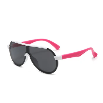 Классические квадратные Детские солнцезащитные очки для девочек и маленьких мальчиков, большие солнцезащитные очки в цельной оправе, брендовые Дизайнерские очки Oculos De Sol 13