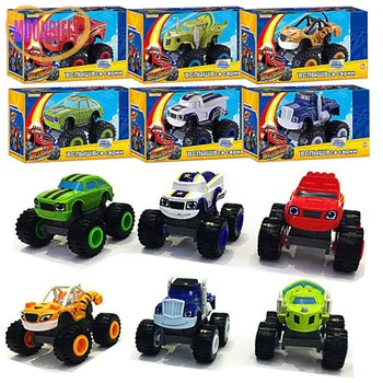 Классические модели Blaze Cars, Инерционные автомобили, отлитые под давлением, Гоночная фигурка, Игрушки Blaze для детей, грузовики-монстры, машинки, игрушки для детей 12