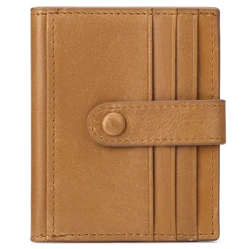 Кожаный короткий кошелек, мужской кошелек с зажимом для карт, мужская застежка, многофункциональная сумка для карт, кожа верхнего слоя 17
