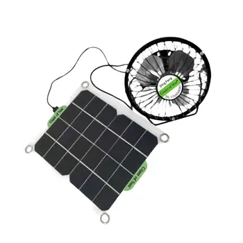Компактная солнечная панель, вытяжной вентилятор, зарядное устройство с USB, автономный от сети Легкий модуль для кемпинга, домашних хозяйств, курятника, сарая на колесах.