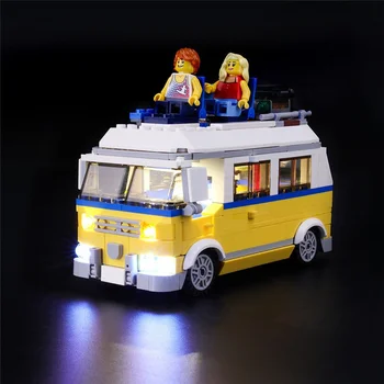 Комплект USB-освещения для кирпичных строительных блоков Lego Sunshine Surfer Van 31079-(модель Lego в комплект не входит)