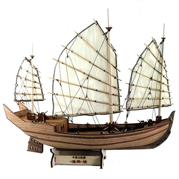 Комплект для сборки деревянного парусника Longxing Classic Ancient Ship DIY Assembly Ship Model Kit Игрушка 8