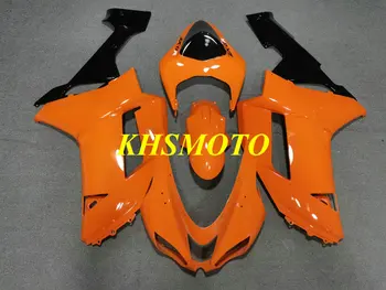 Комплект Мотоциклетных Обтекателей для KAWASAKI Ninja ZX6R 636 07 08 ZX 6R 2007 2008 ABS Оранжево-Черный Комплект Обтекателей + Подарки KG62 16