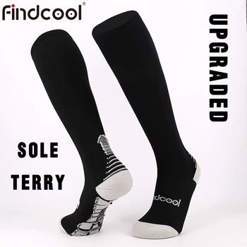Компрессионные махровые носки YISHENG до колена, мужские и женские профессиональные спортивные носки для марафонского бега, быстросохнущие 2